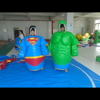 Superman & Hulk Sumo Suit Wrestling