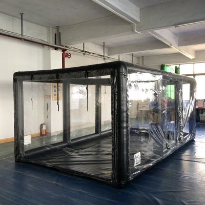 Inflatable car garage show case