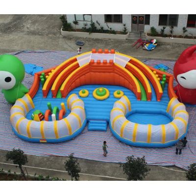 Inflatable elfin slide fun city