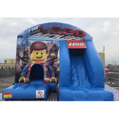 Inflatable LEGO bouncer slide