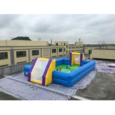 Inflatable football pitch inflatable sports games with air pump inflatable soap soccer field