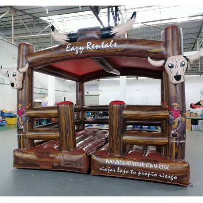 Inflatable bull mat for rodeo