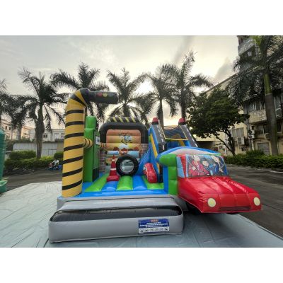 Inflatable Bounce House Car Theme Bouncer with Slide