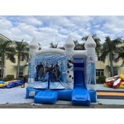 4.5X4.5X4M Frozen Inflatable Bounce with Slide