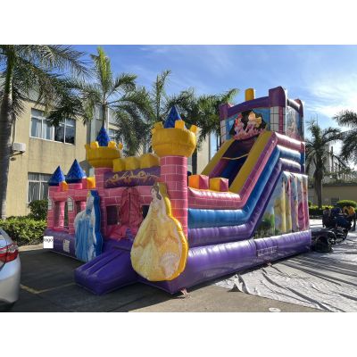 6X6X5M Princess Inflatable Bounce Castle with Slide & Games for Kids Party