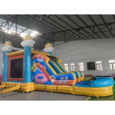 4.7M tall Summer Inflatable Bounce with Water Slide
