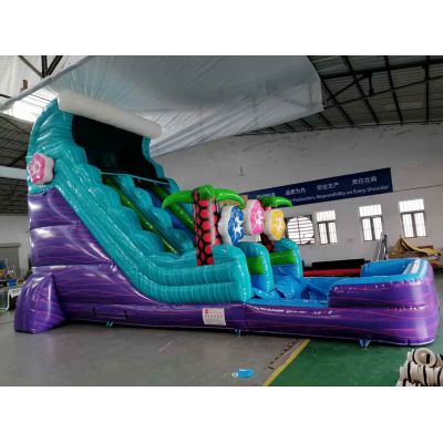9X3.3X5.5M ​​Inflatable Blossom Paradise Water Slide with Pool​​