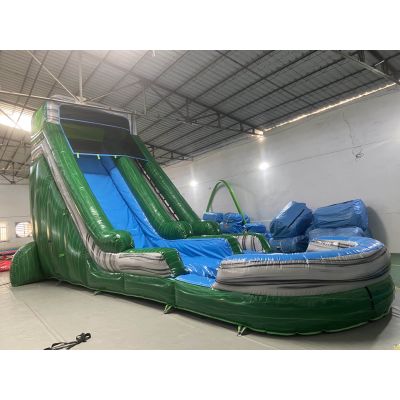 10X3.3X6M Inflatable Tornado Green XL​ Slide with Pool