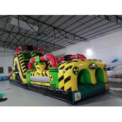 12X3.3X4M Inflatable DANGER ZONE Adventure Course