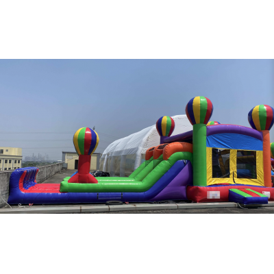 18X3.2X4M Inflatable Rainbow Sky Bouncy Adventure Park
