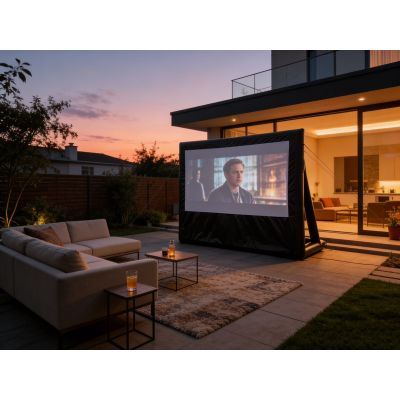 Compact 4.5 × 2.5M Airtight Inflatable Movie Screen