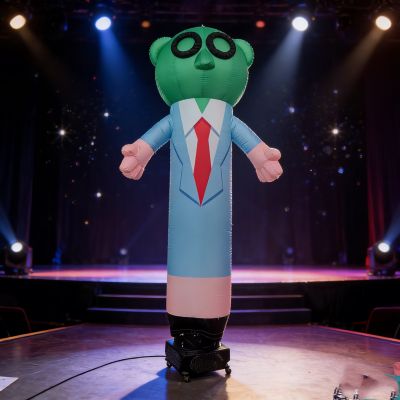 Inflatable Green Head Air Dancer Advertising Tool 
