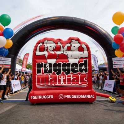 Obstacle Race Inflatable Advertising Board