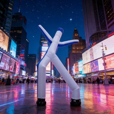 6M Blue-White Inflatable Air Dancer