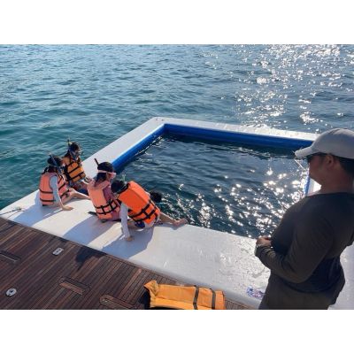 5x5m Inflatable Ocean Water Pool with Platform