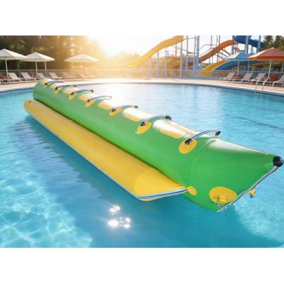 7-Seats Green Inflatable Water Banana Boat