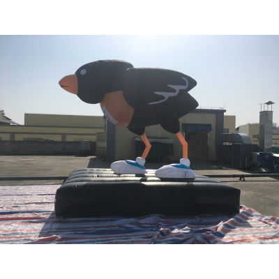 3m Black Bird Cartoon Mascot High-Impact Commercial IP Display